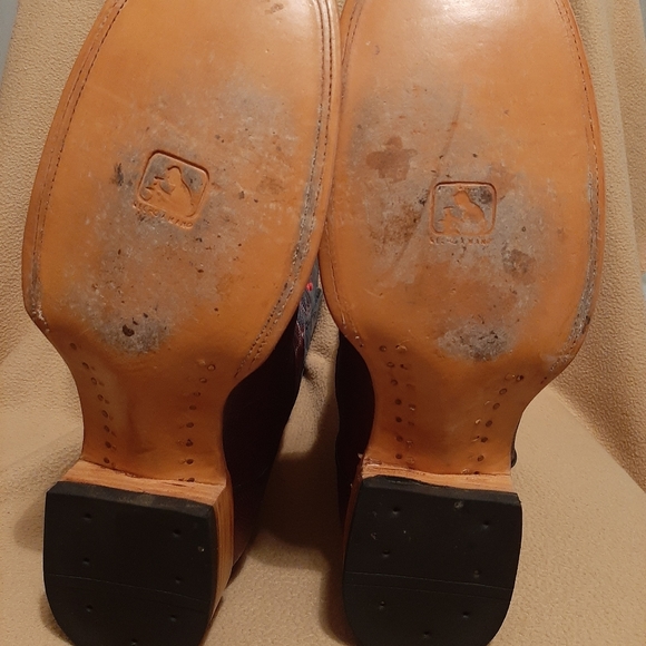 Men's Lizard Print Square Toe Cowboy Boots - Picture 3 of 6